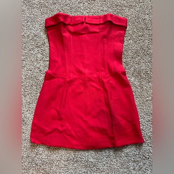 ❤️Anthropologie Strapless Red Mini Dress❤️ Bodycon - Picture 1 of 4